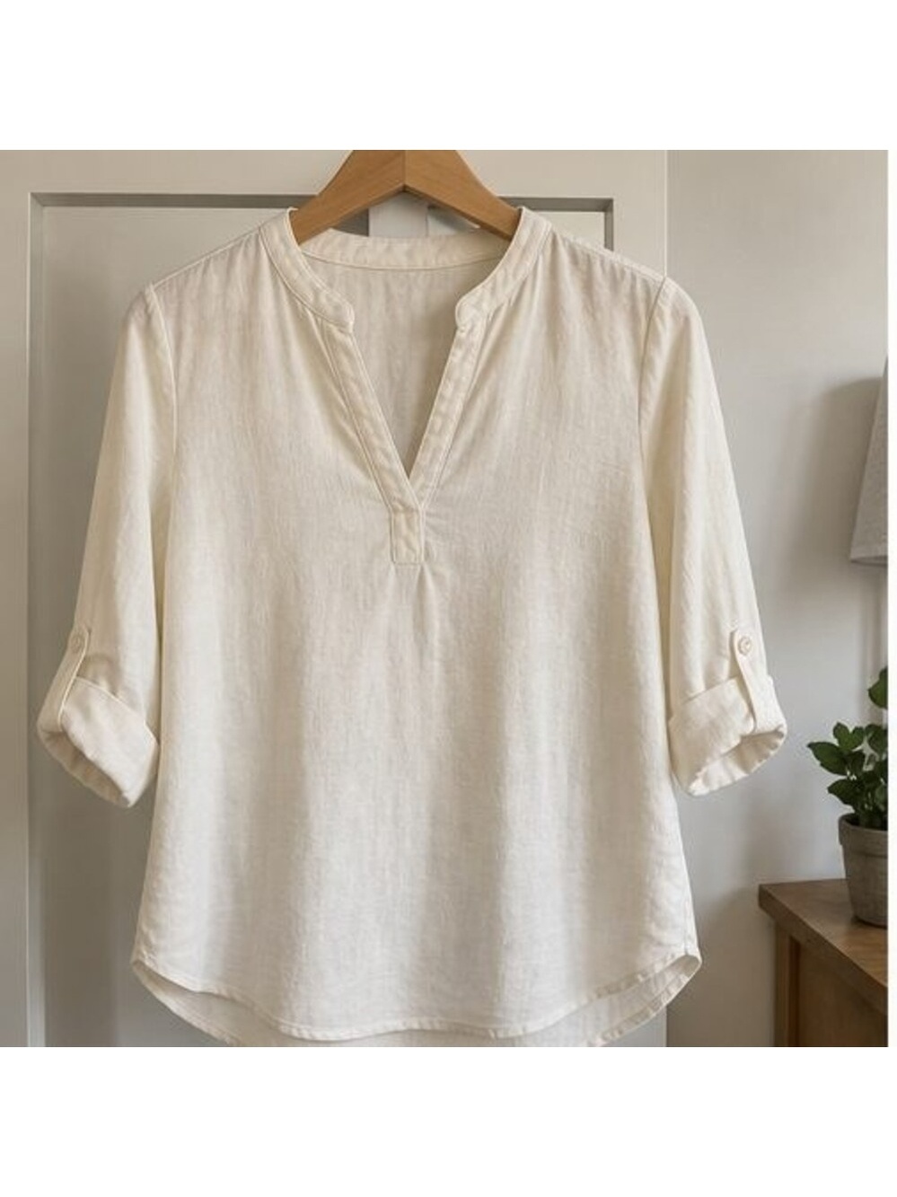 White Button Blouse - Picture 1 of 6